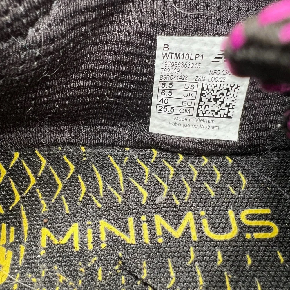 New‎ Balance Minimus Trail Women's Size 8.5 Running Shoes Purple Black WTM10LP1